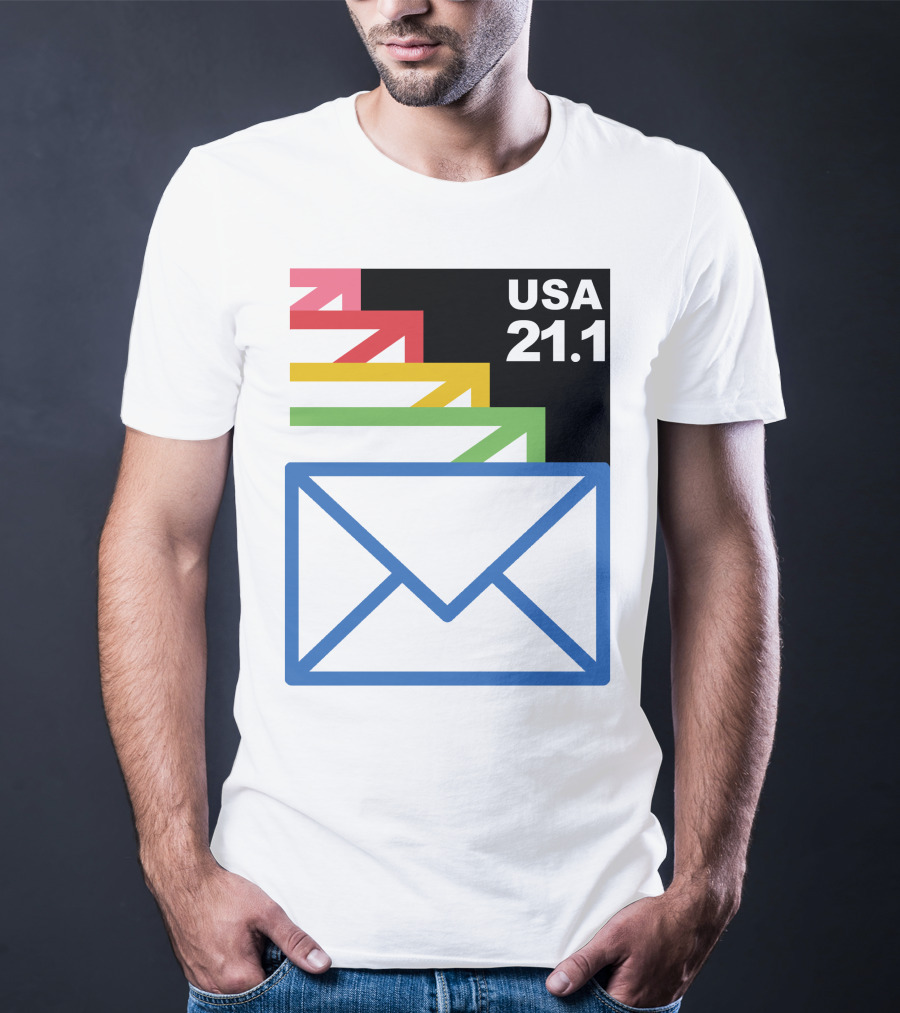 USA 21.1 Envelope Crop Top USPS Merch T-Shirt