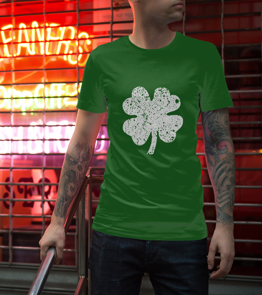 Four Leaf Clover St. Patrick's Day Green Lucky Charm T-Shirt