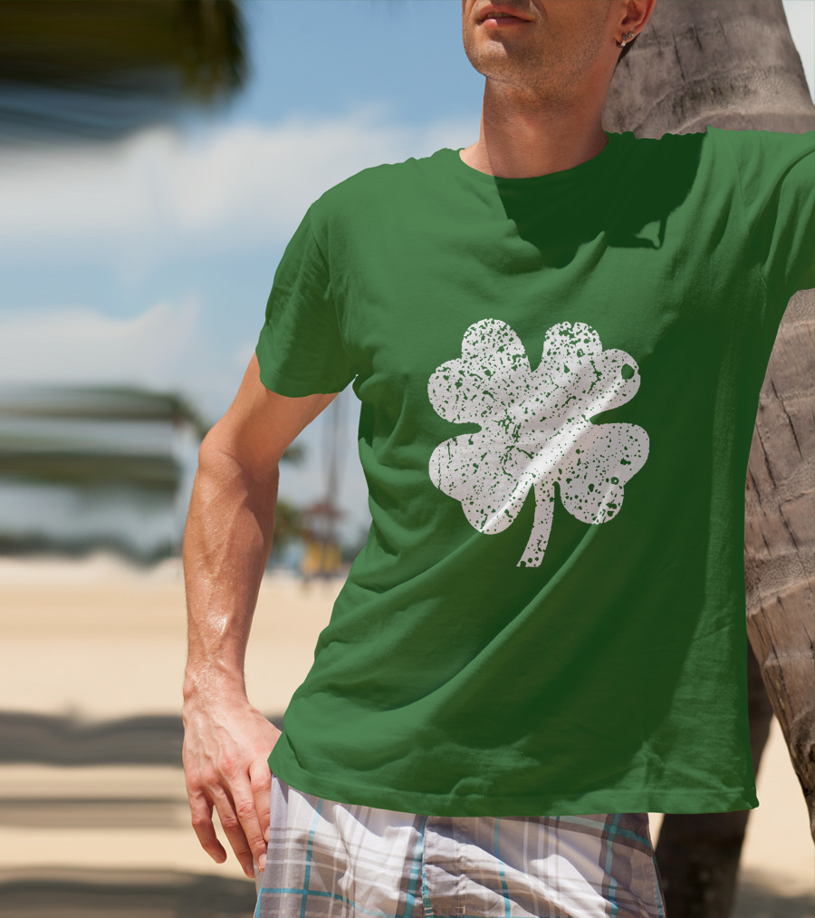 Four Leaf Clover St. Patrick's Day Green Lucky Charm T-Shirt