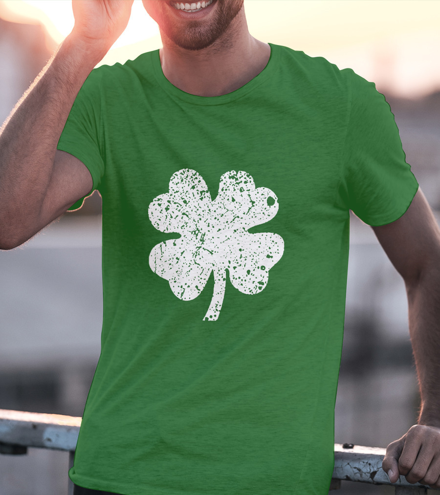 Four Leaf Clover St. Patrick's Day Green Lucky Charm T-Shirt