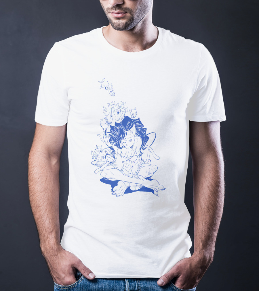 Udon Darkstalkers Felicia Icon Cats Cats Cats T-Shirt