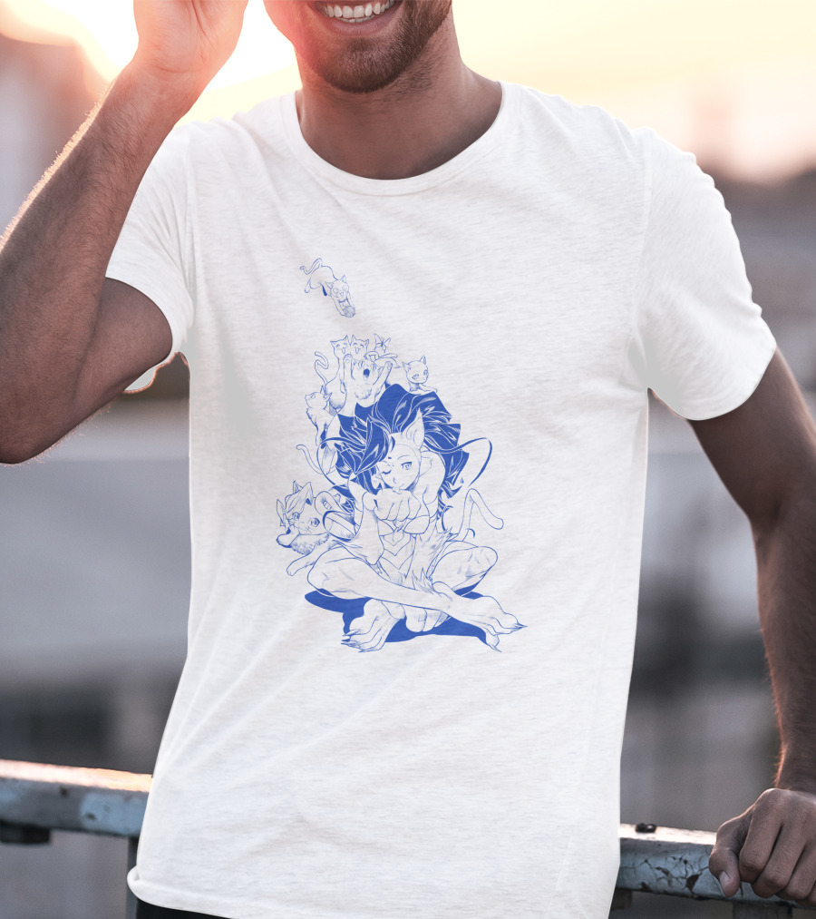 Udon Darkstalkers Felicia Icon Cats Cats Cats T-Shirt