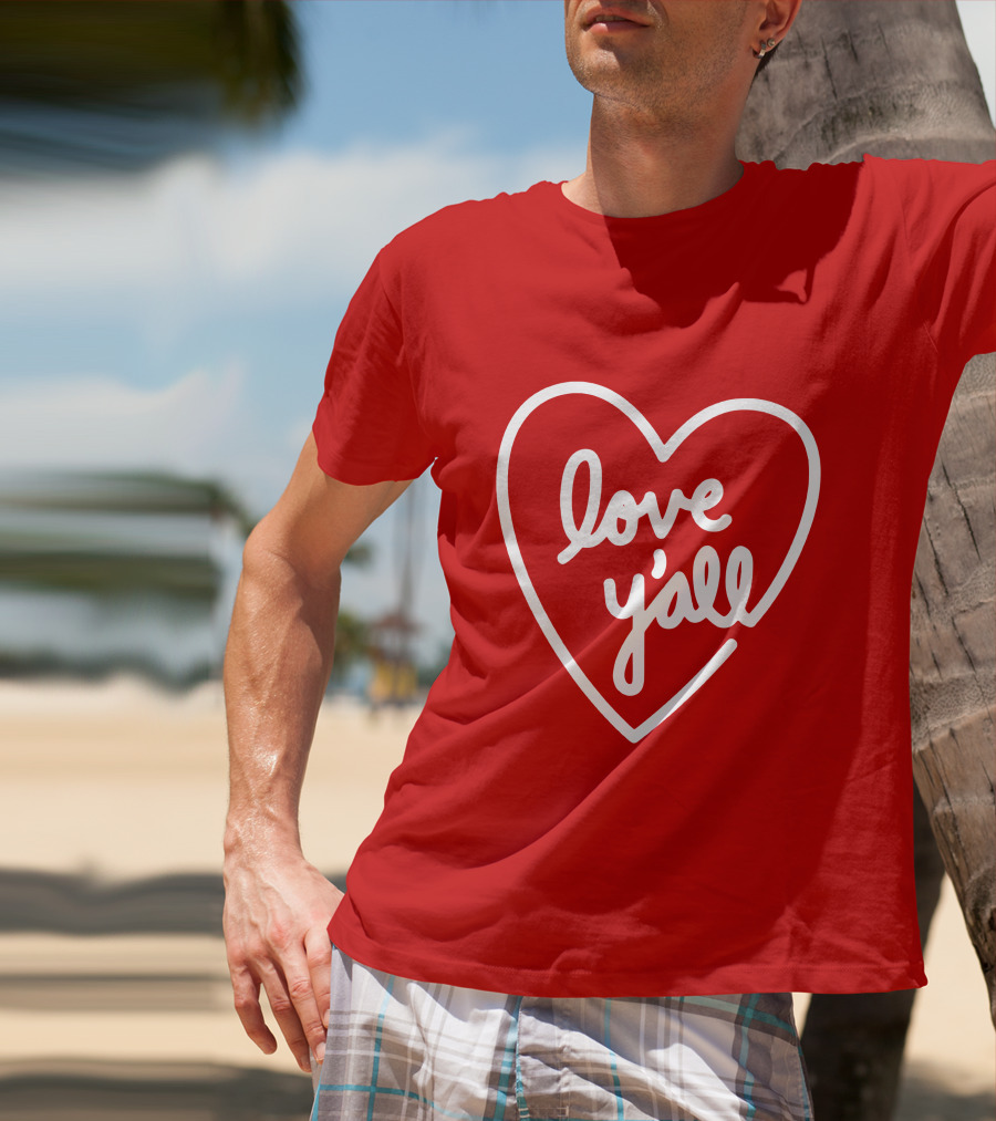 Addison Rae Merch Love Y'all Heart T-Shirt