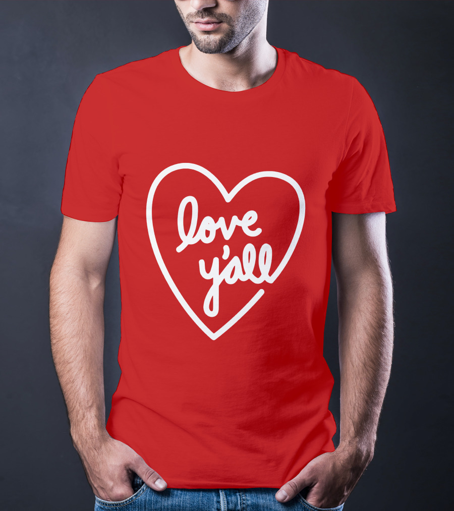 Addison Rae Merch Love Y'all Heart T-Shirt