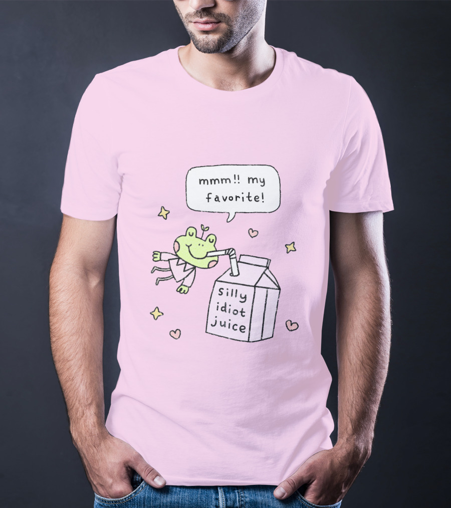 Mmm My Favorite Silly Idiot Juice Frog With Stars And Hearts T-Shirt