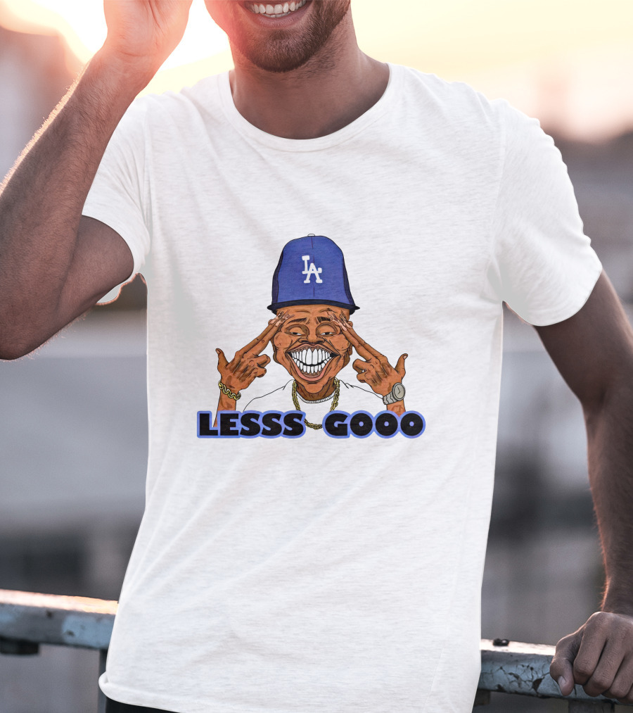 LESSS GOOO LA Cap Smile T-Shirt
