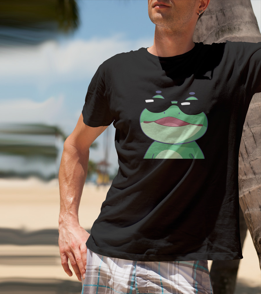 Shop The BoomerNa Merch Store Cool Frog With Sunglasses T-Shirt