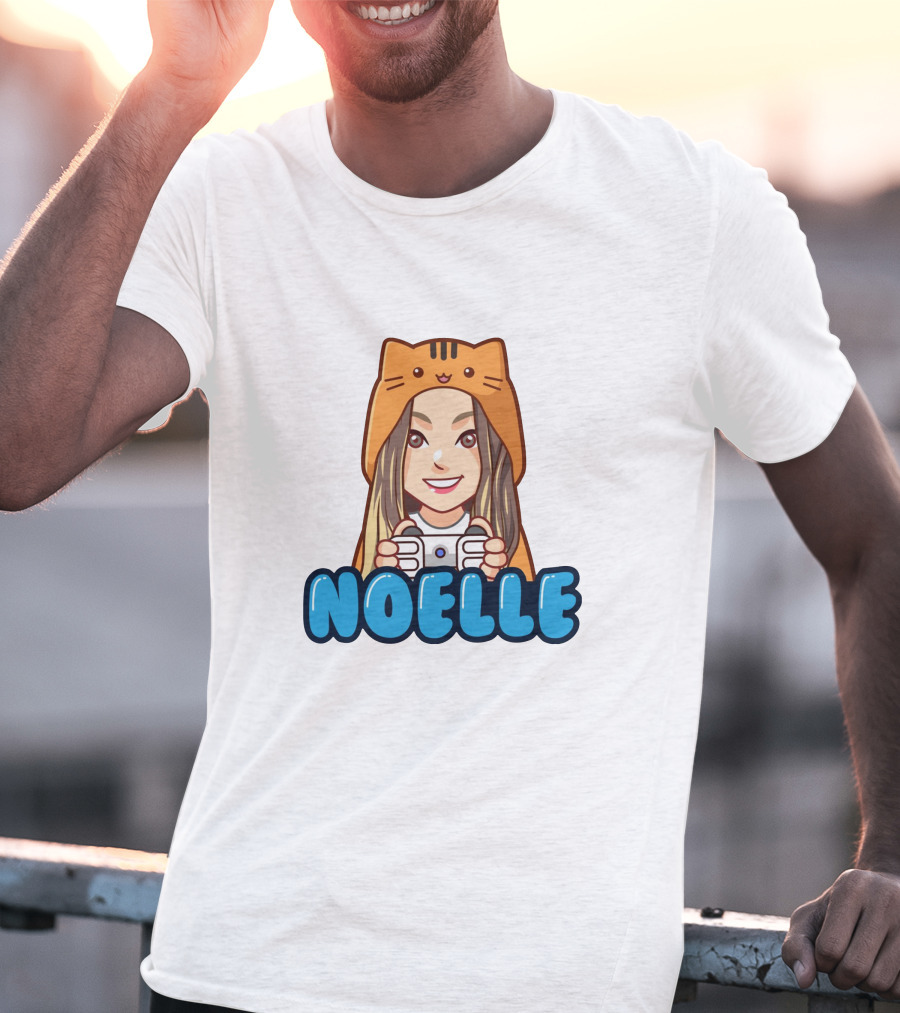 NOELLE Cat Hoodie Gamer Look T-Shirt