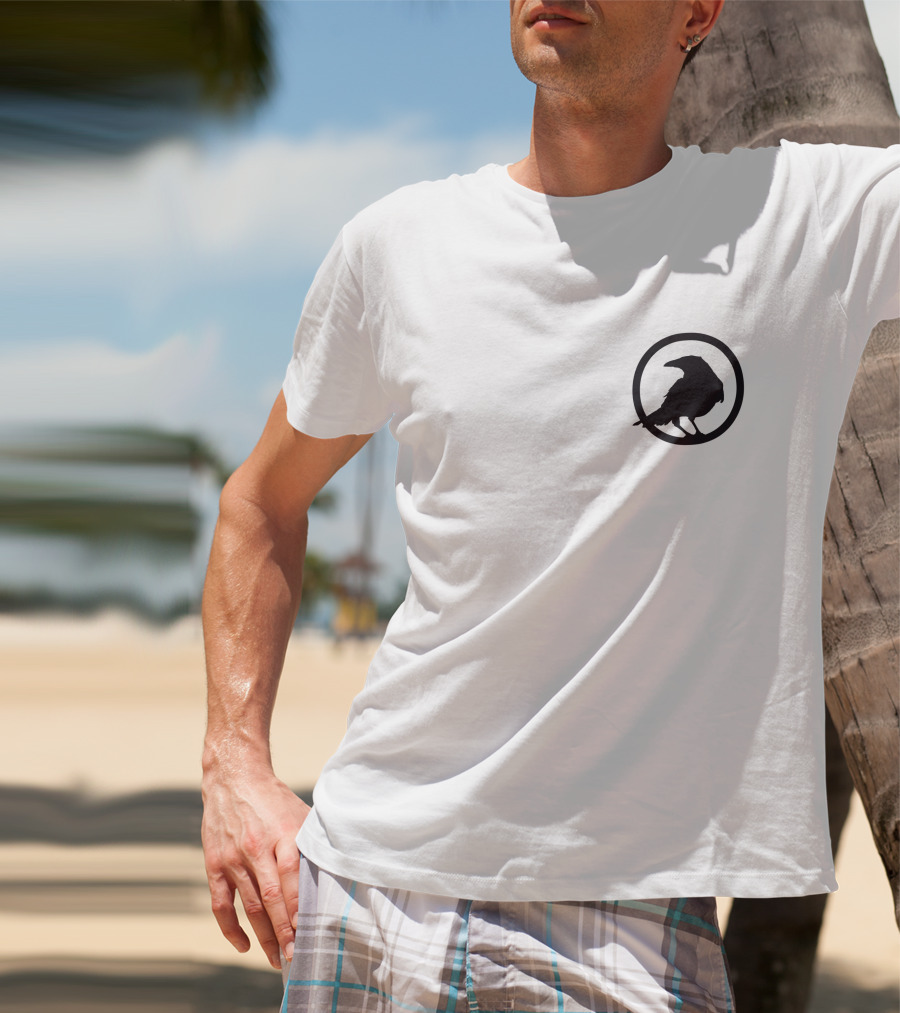 CrowfallGame Crow Silhouette Logo In Circle T-Shirt