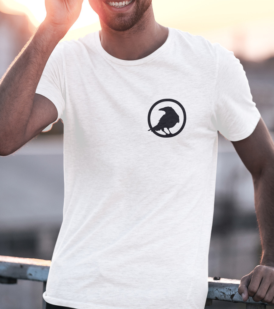 CrowfallGame Crow Silhouette Logo In Circle T-Shirt