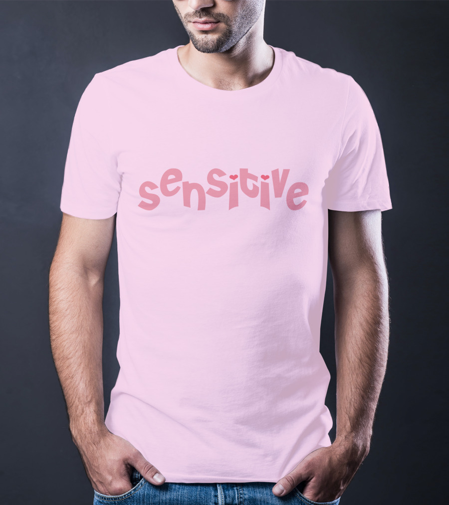 Lilsimsie Merch Sensitive Pink Heart Letters T-Shirt