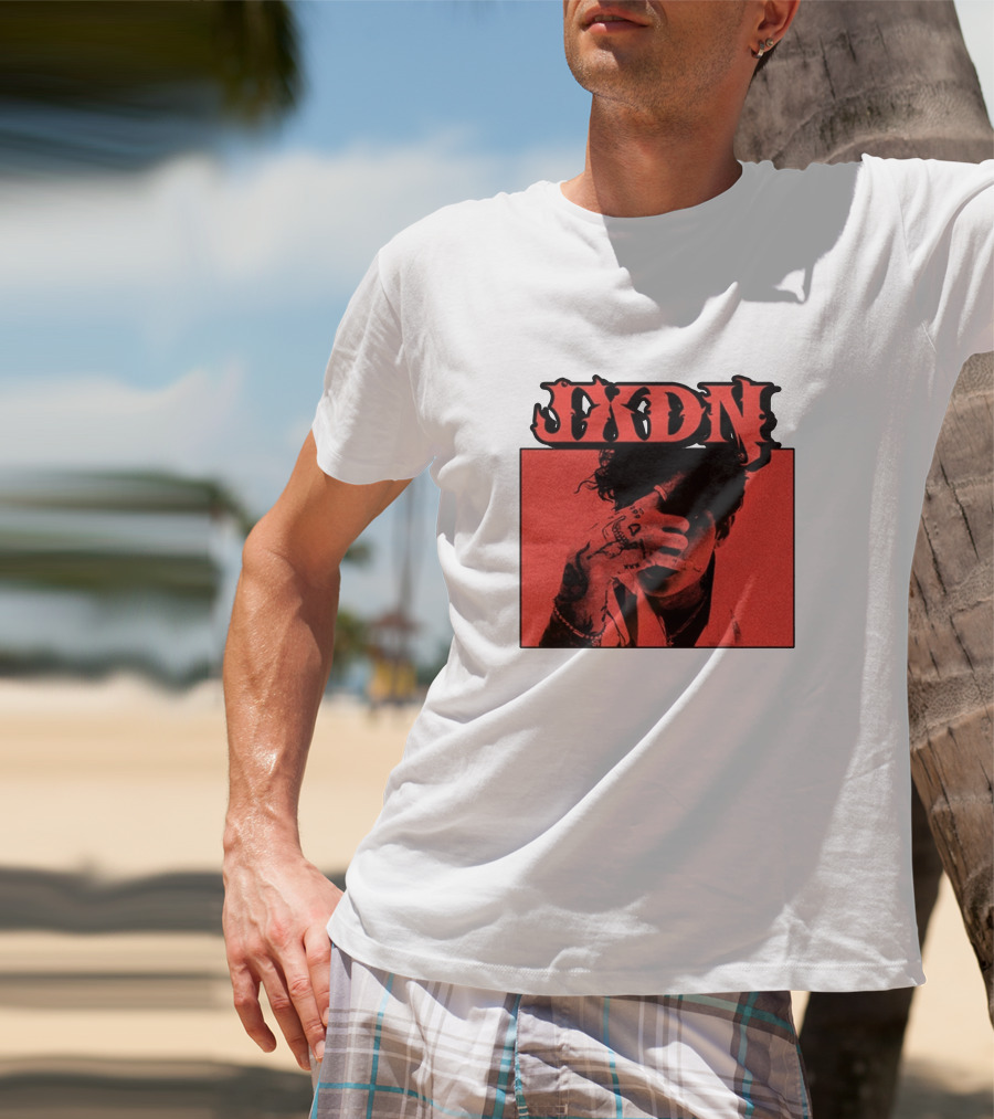 JXDN Photo Red Image With Hand Gesture T-Shirt