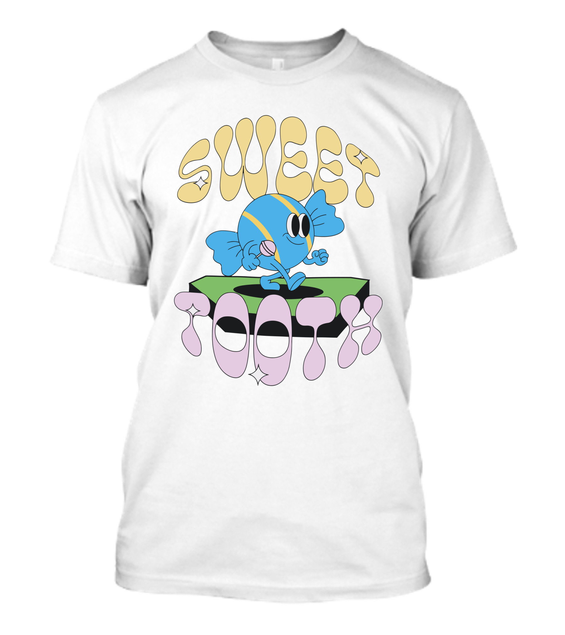 Cody Ko Merch Sweet Tooth Colorful Cartoon Character With Sweet Tooth Text T-Shirt