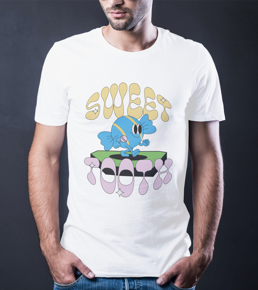 Cody Ko Merch Sweet Tooth Colorful Cartoon Character With Sweet Tooth Text T-Shirt