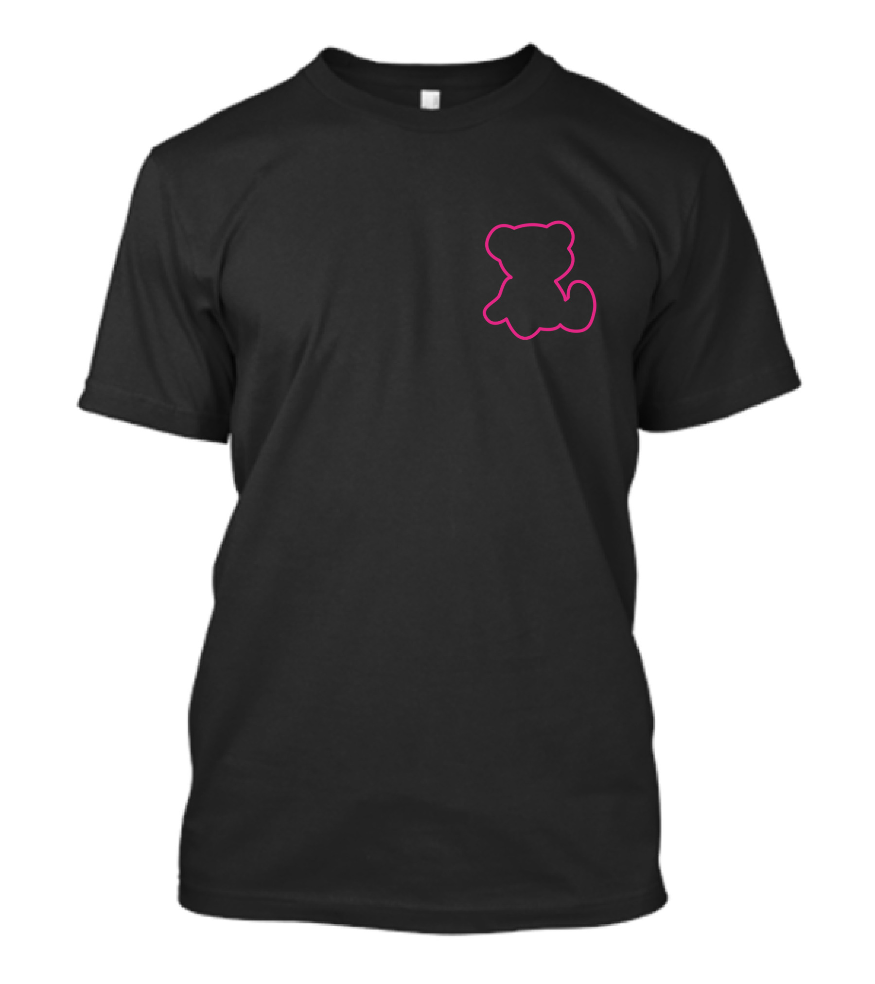Shop McFly Music Merch Store Pink Teddy Bear Outline T-Shirt