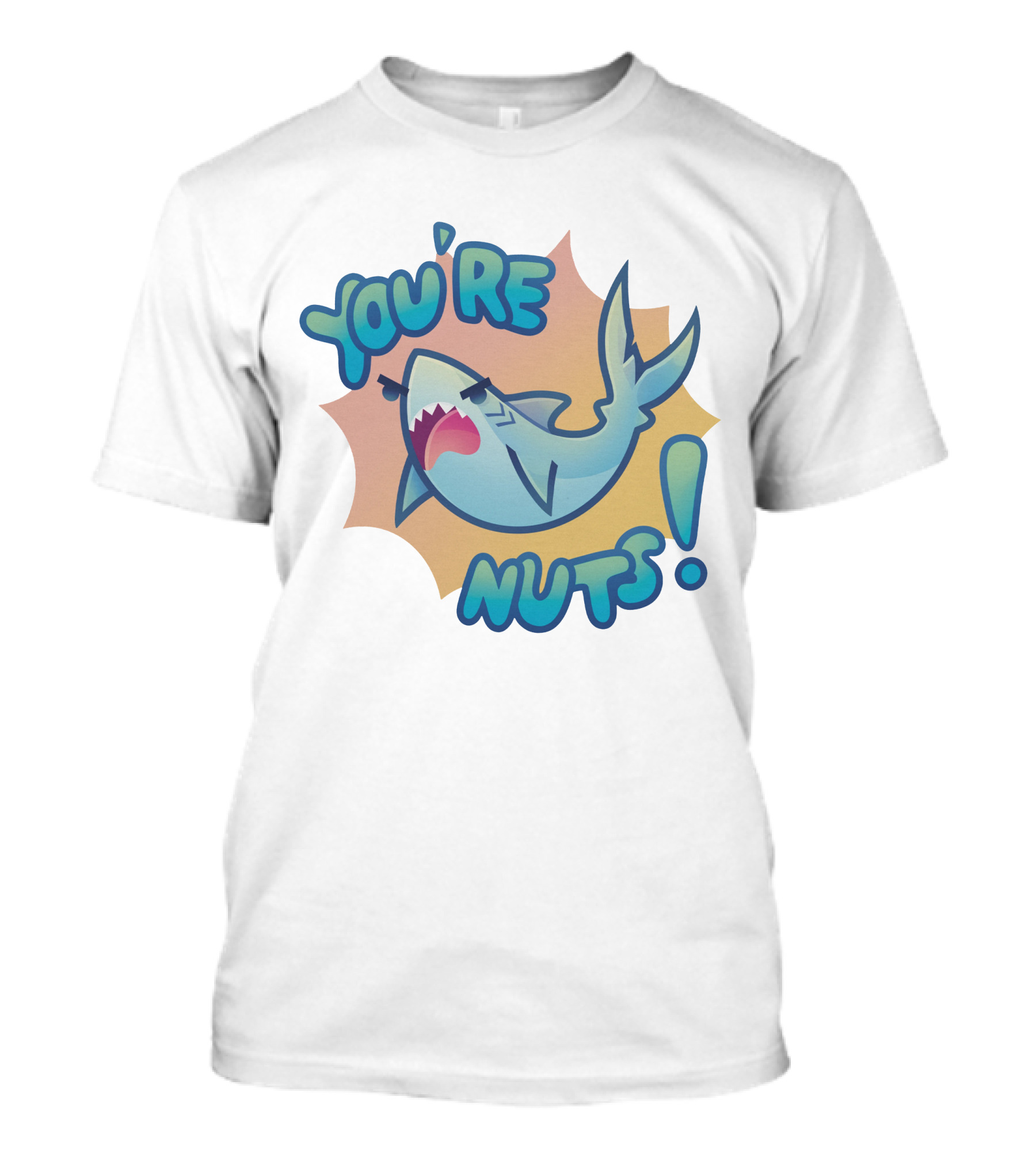 You're Nuts Shark Cartoon T-Shirt