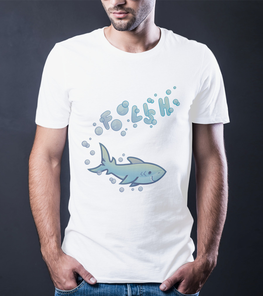 Foolish Shark Bubbles Gamers Méh T-Shirt