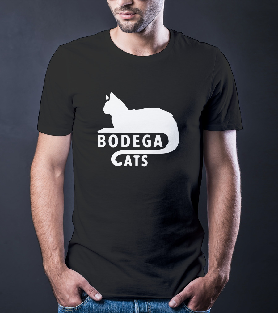 BodegaCats Cat Silhouette C Tail T-Shirt