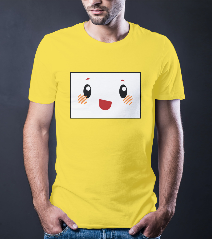 Shop Lankybox Merch Store Boxy Kawaii Face Yellow T-Shirt