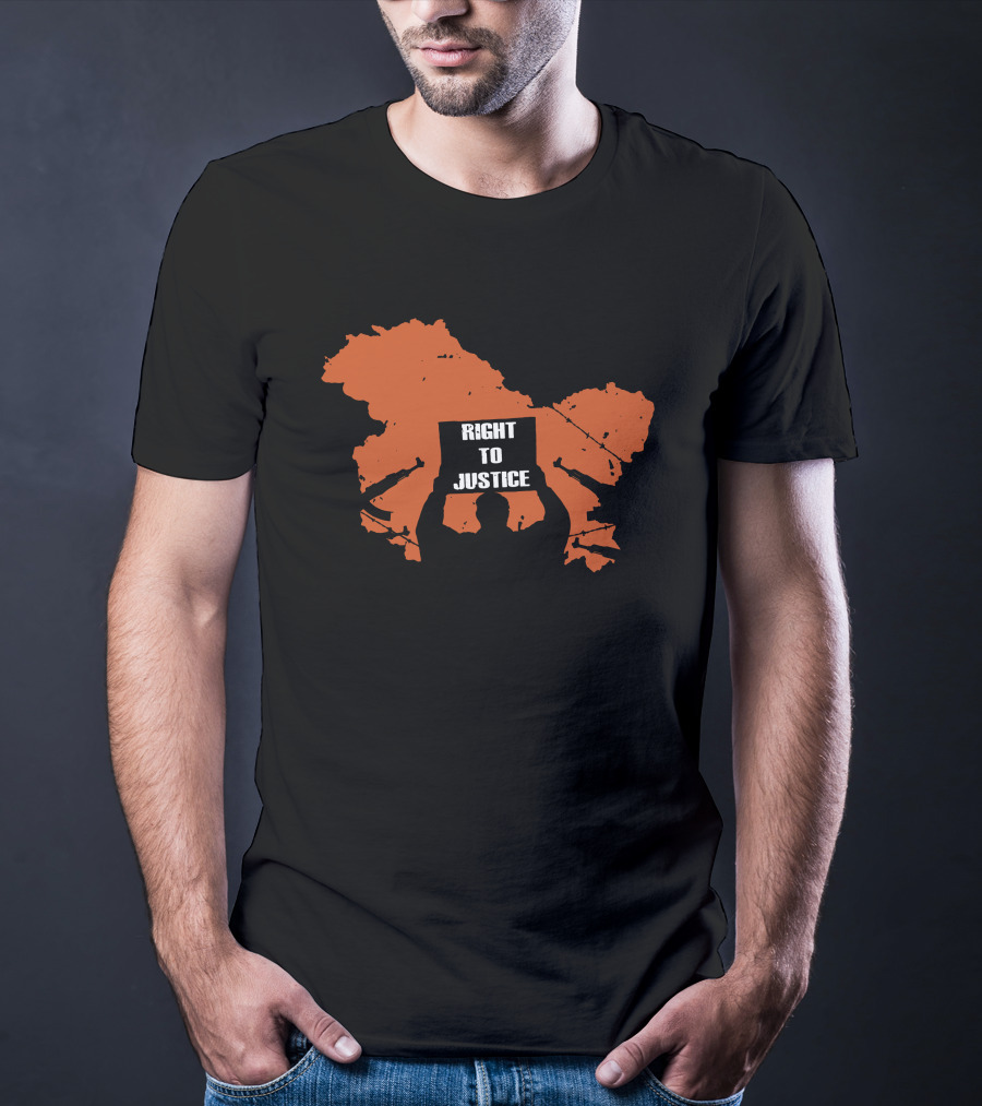Genocide The Kashmir Files Right To Justice Map Protest Akshay Dhanak T-Shirt