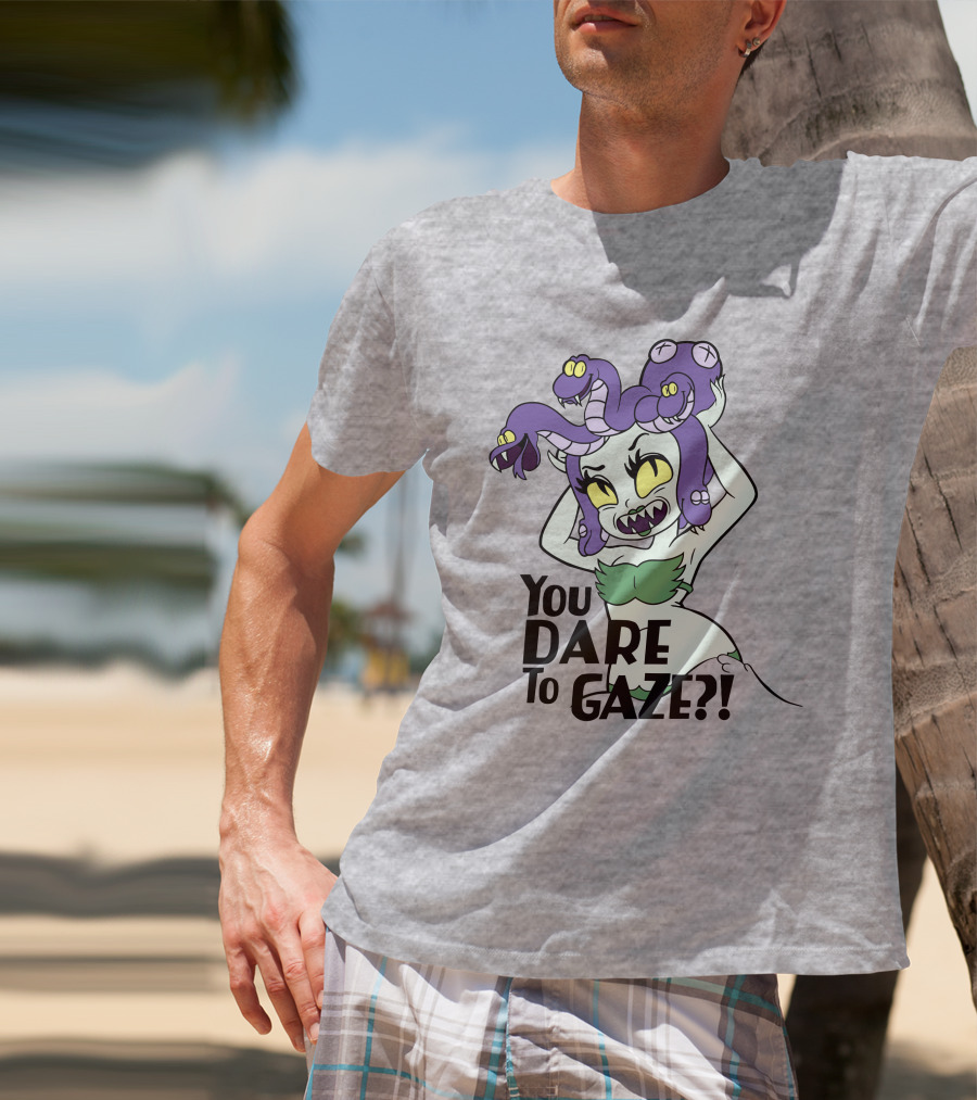 Cuphead Cala Maria Medusa You Dare To Gaze T-Shirt
