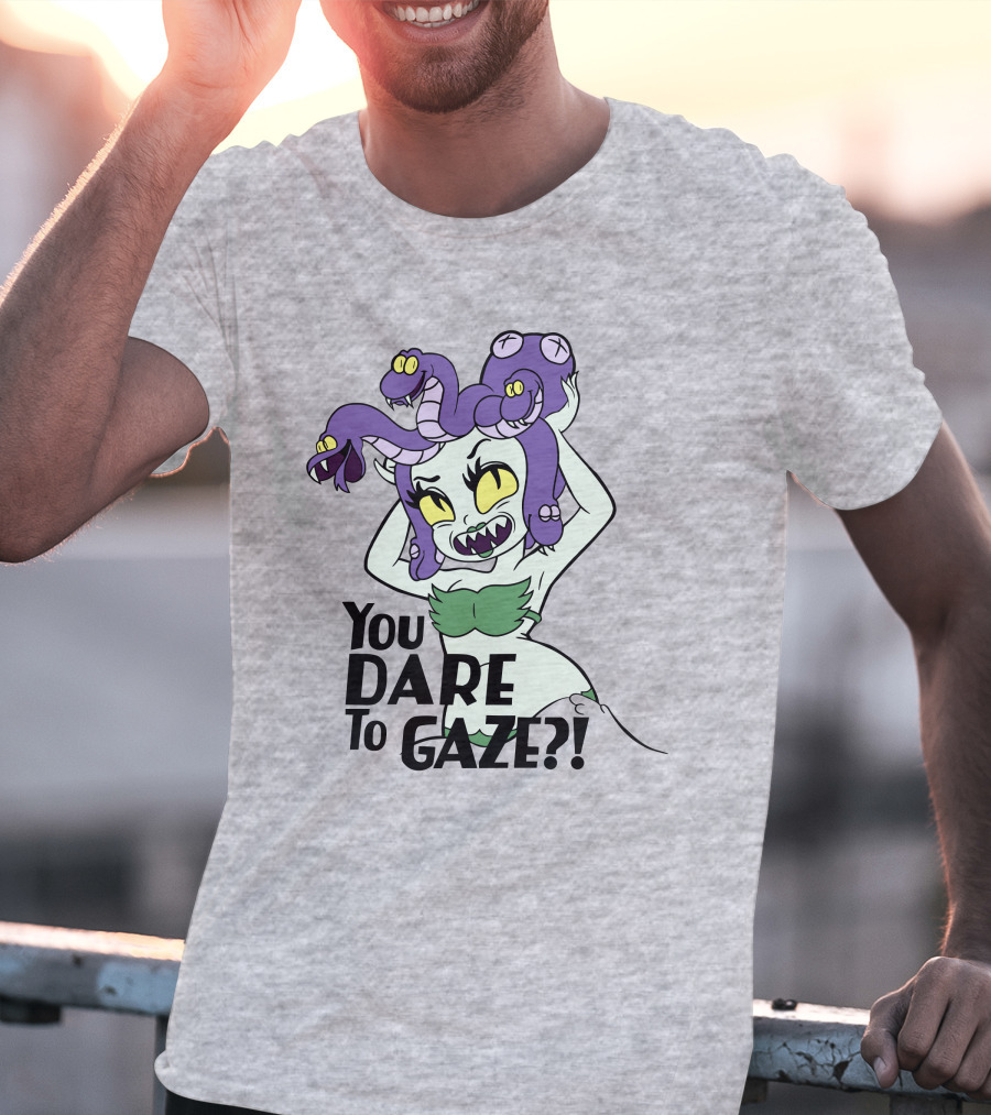 Cuphead Cala Maria Medusa You Dare To Gaze T-Shirt