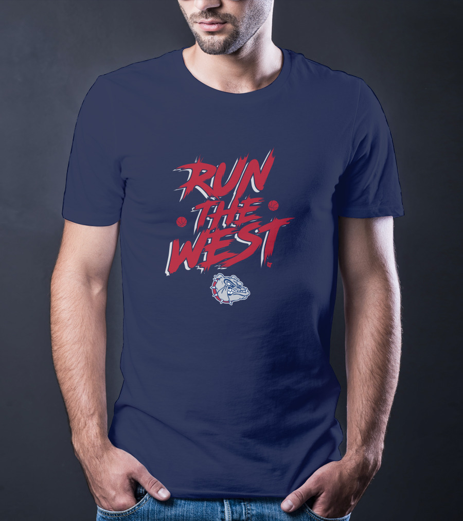 Gonzaga Run The West Bulldogs Basketball T-Shirt