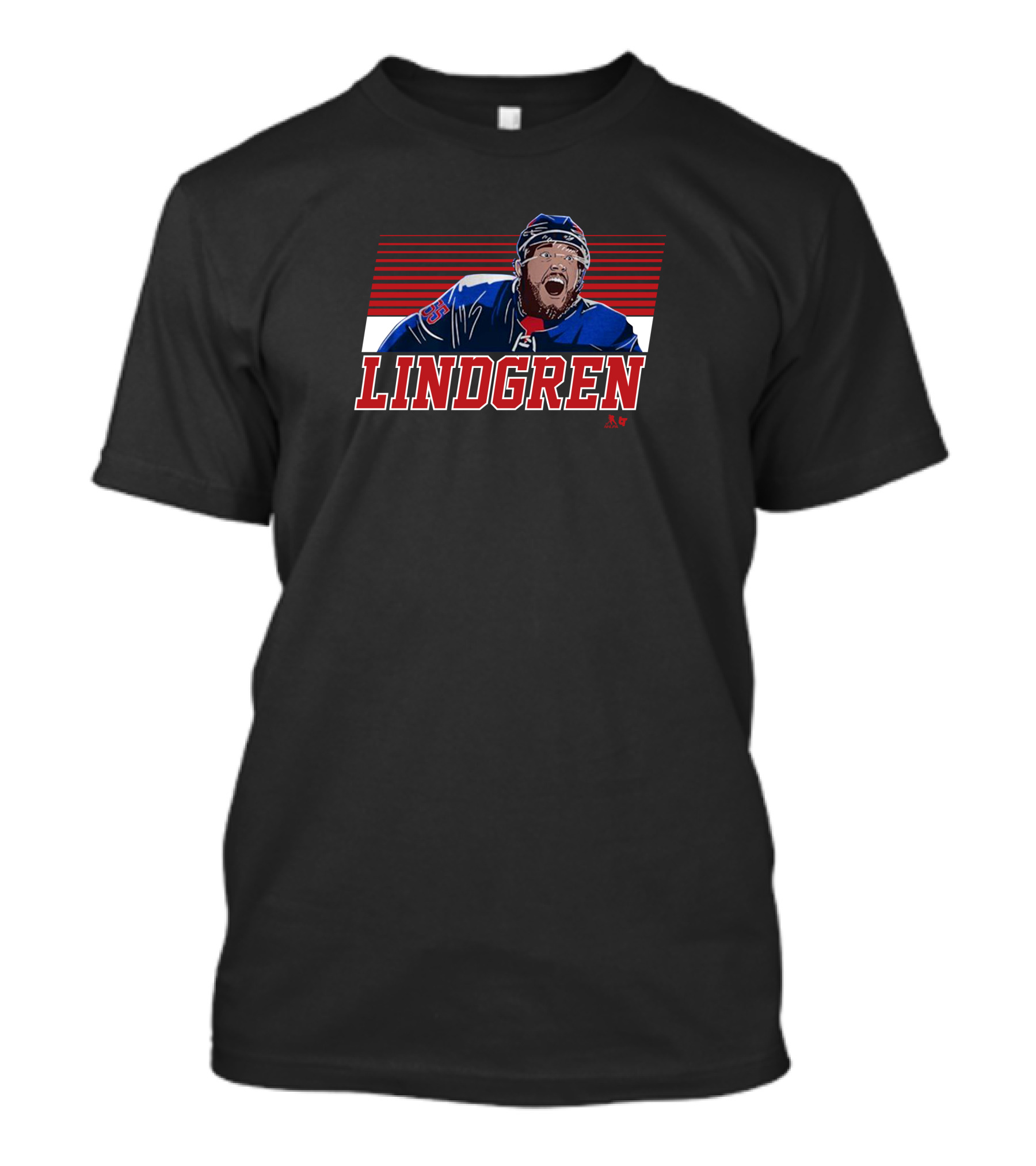 Lindgren Rangers Hockey Stripes Number 55 Sportswear T-Shirt