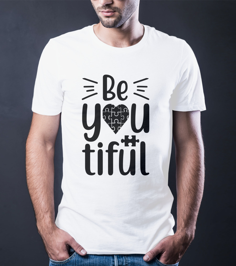 Be You Tiful Heart Puzzle Piece T-Shirt