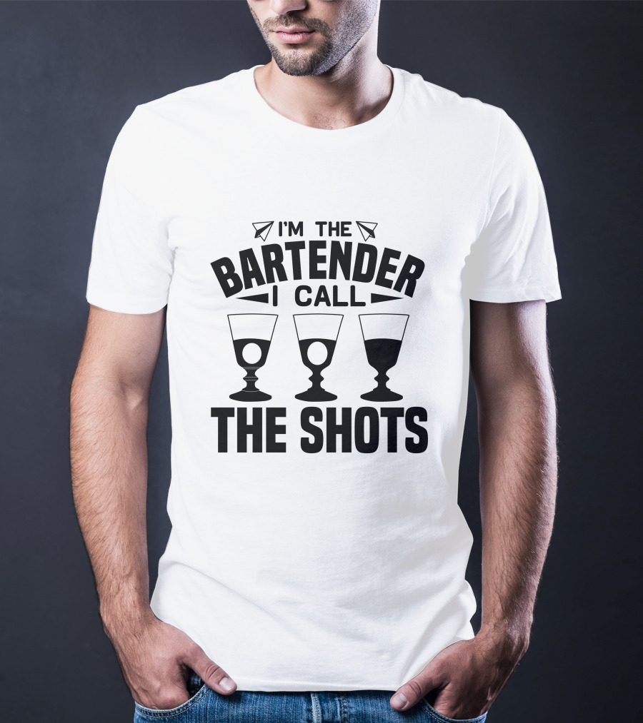 I'm The Bartender I Call The Shots Glass Icon Trio T-Shirt