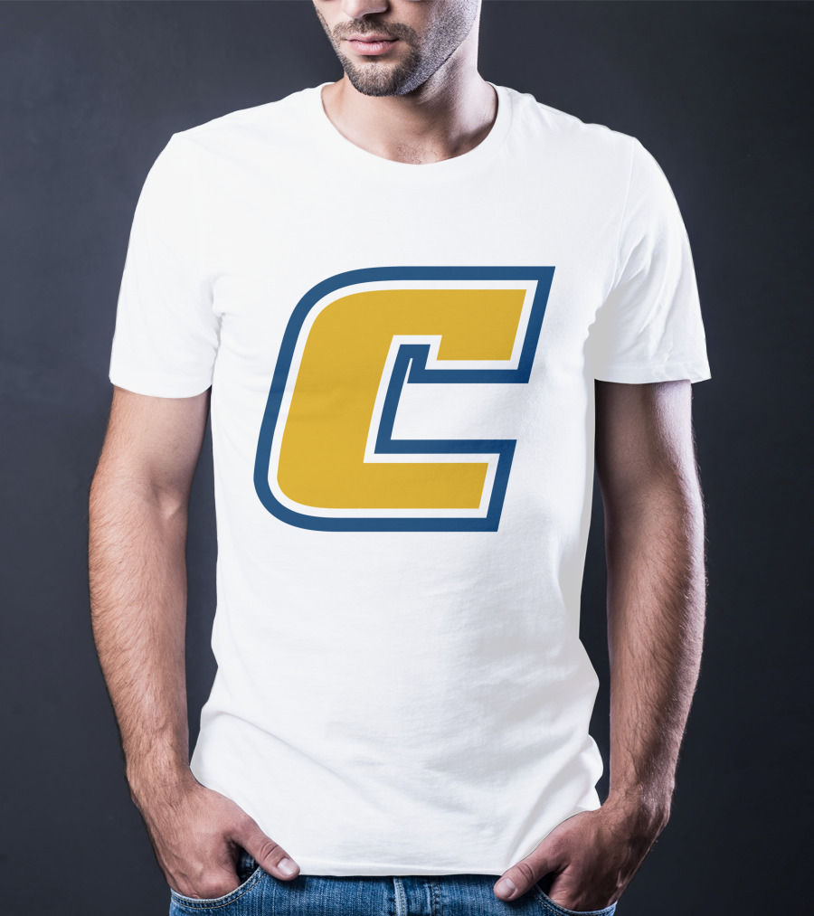 Chattanooga Mocs Large Yellow C Logo Collegiate Sports Emblem T-Shirt