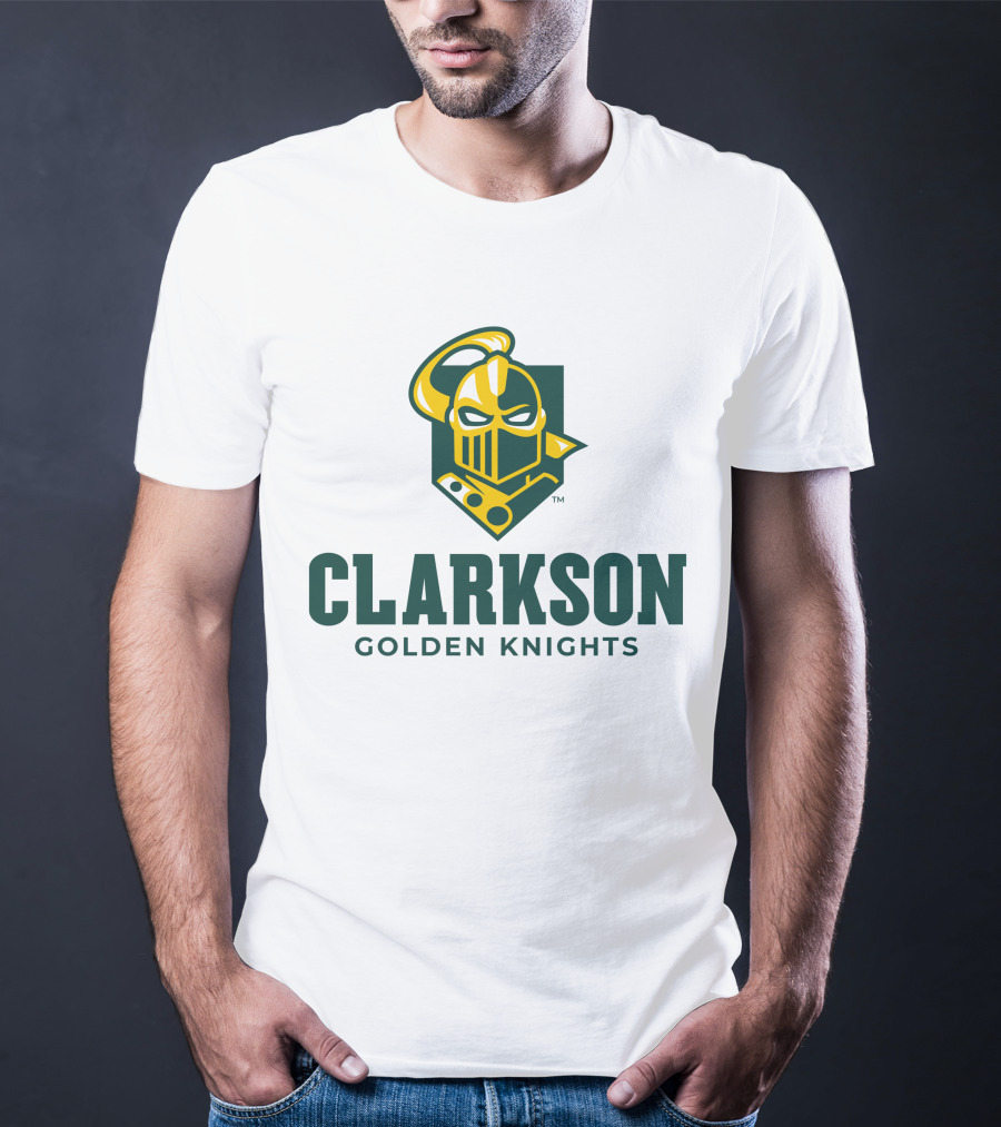 Clarkson Golden Knights Logo Knight Helmet T-Shirt
