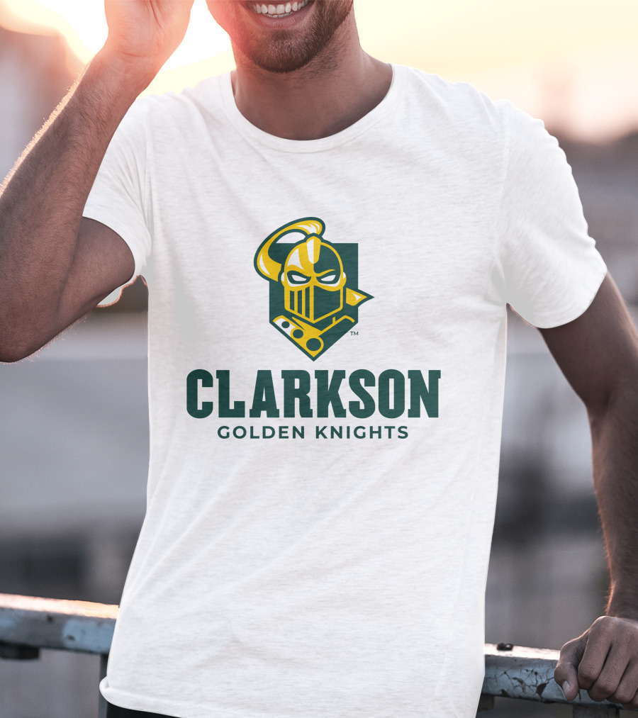 Clarkson Golden Knights Logo Knight Helmet T-Shirt
