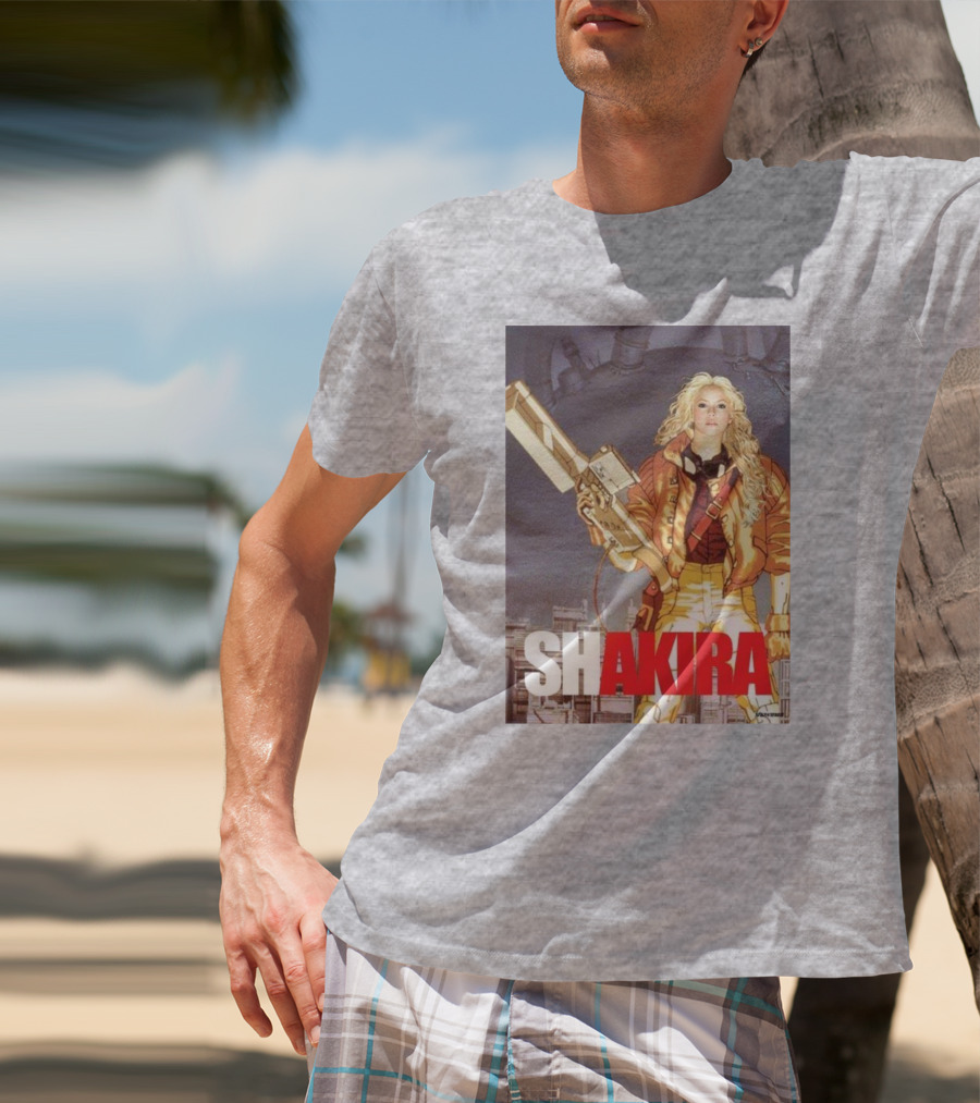SHAKIRA AKIRA Manga Fusion With Bold Heroic T-Shirt
