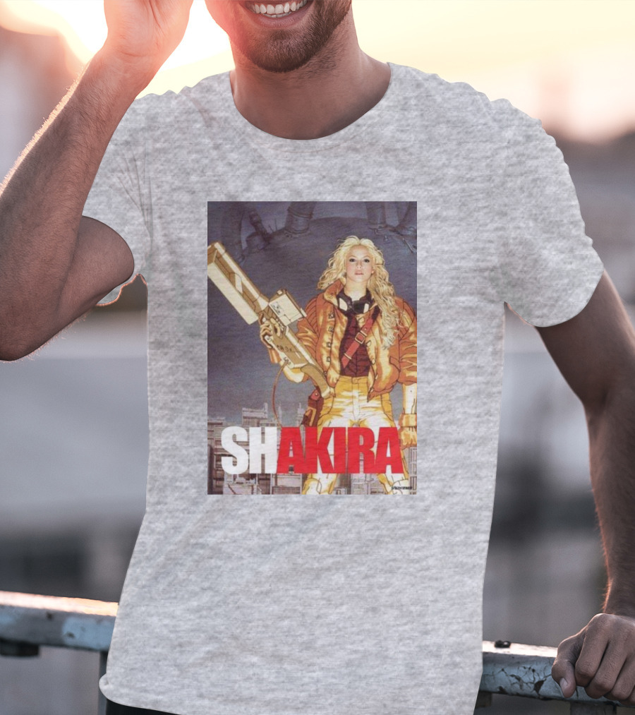 SHAKIRA AKIRA Manga Fusion With Bold Heroic T-Shirt