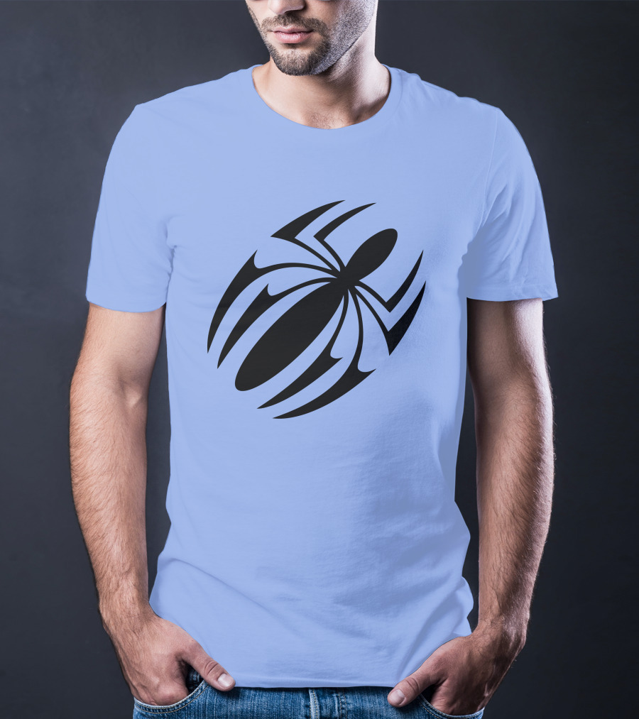 Scarlet Spider Iconic Symbol Blue Background T-Shirt