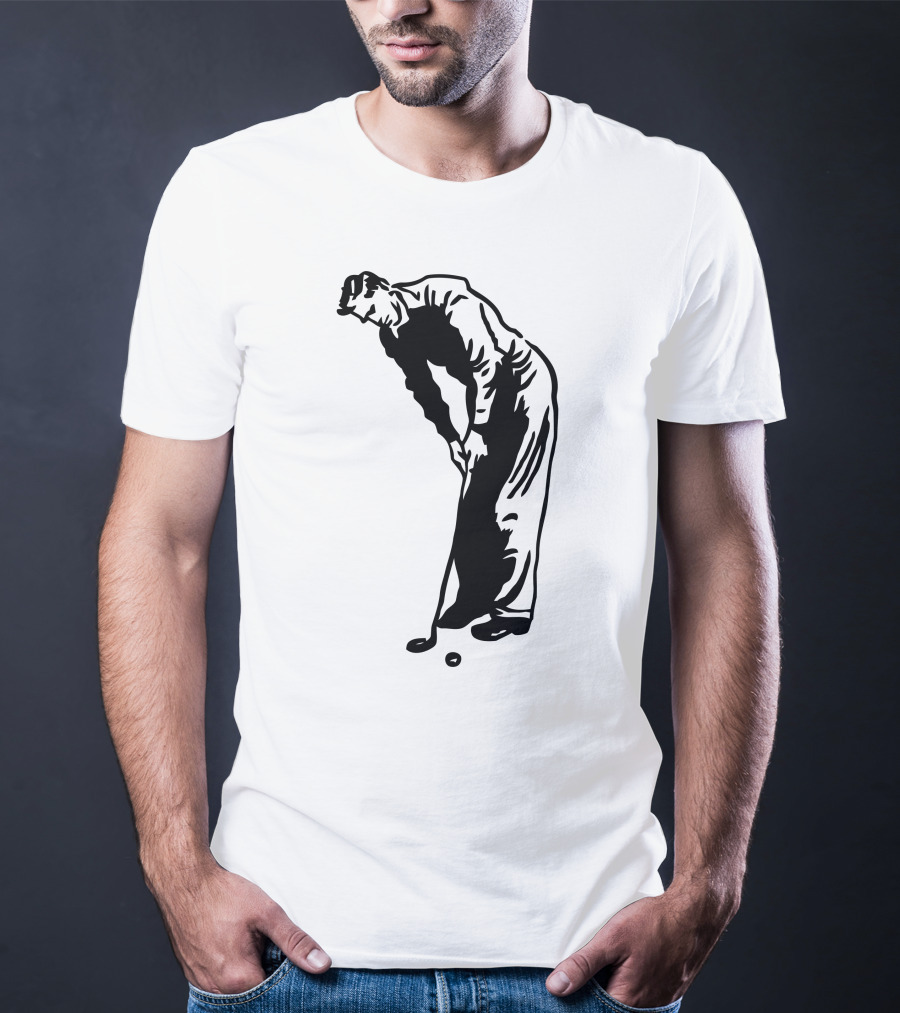 Jack Nicklaus Yellow Golfer Silhouette On Orange T-Shirt