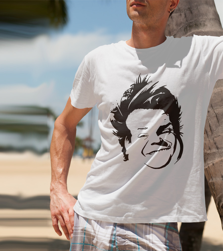 Chris Farley Sketch Face Stencil T-Shirt