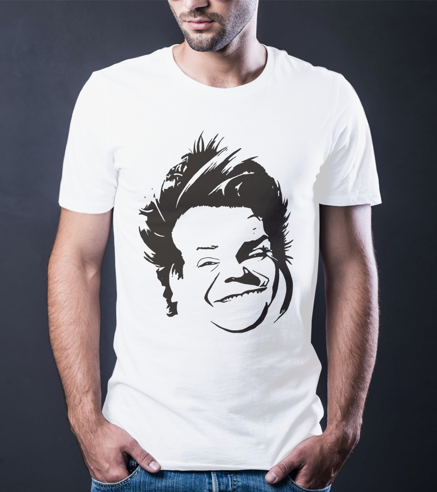 Chris Farley Sketch Face Stencil T-Shirt