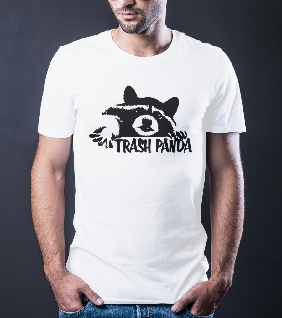 Trash Panda Raccoon Peeking Out T-Shirt