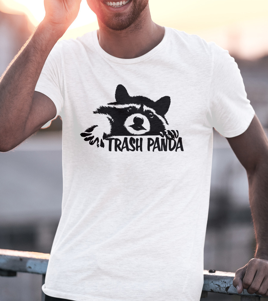 Trash Panda Raccoon Peeking Out T-Shirt