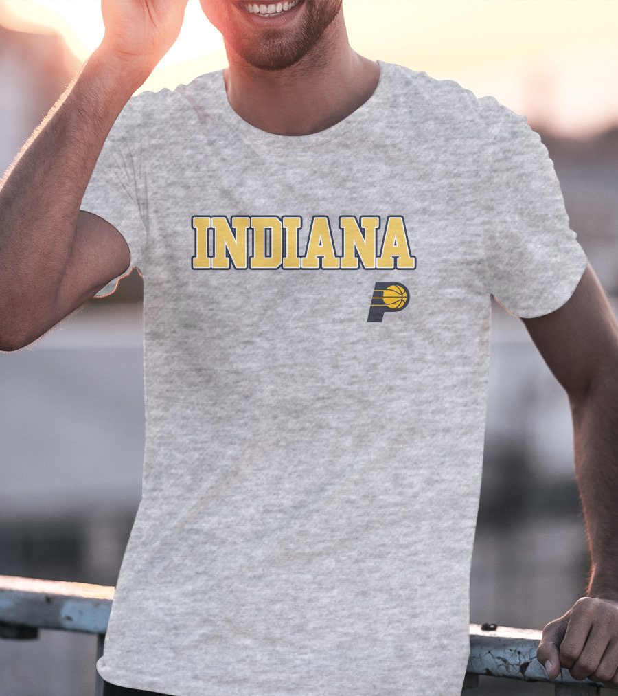 Indiana Pacers P Logo Basketball Team T-Shirt