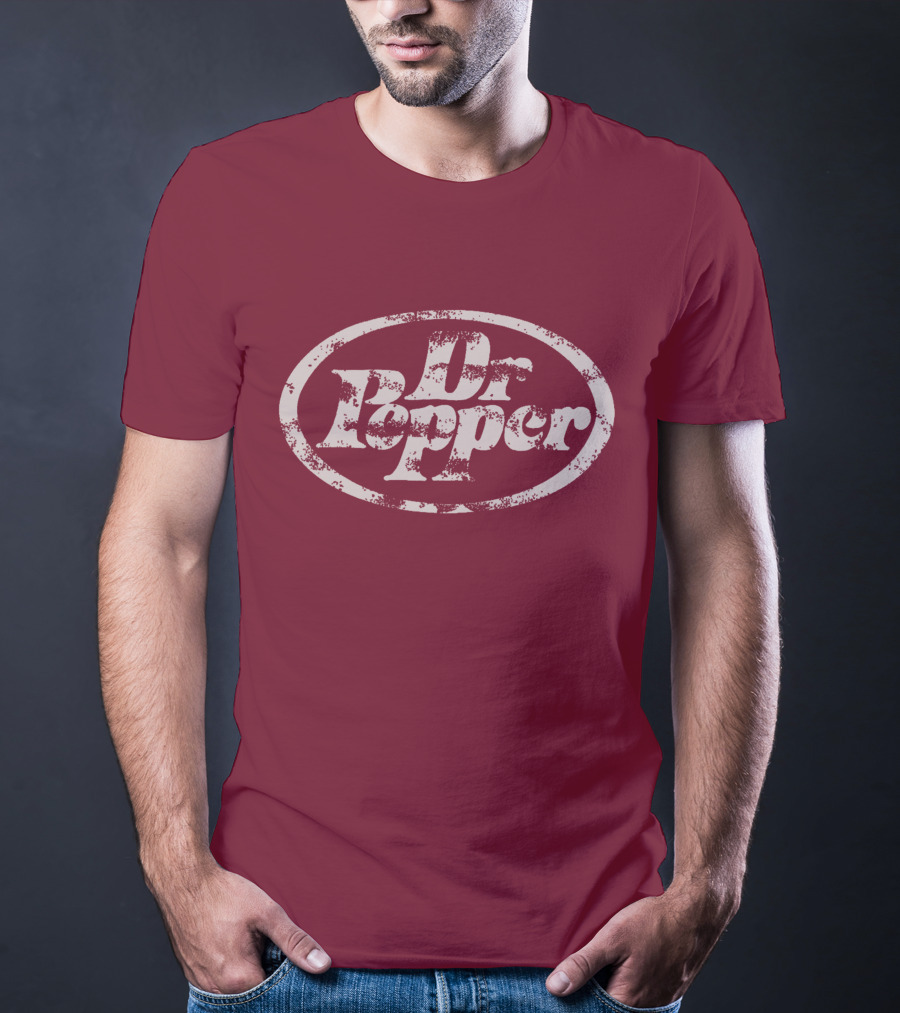 Dr Pepper Distressed Vintage Oval T-Shirt