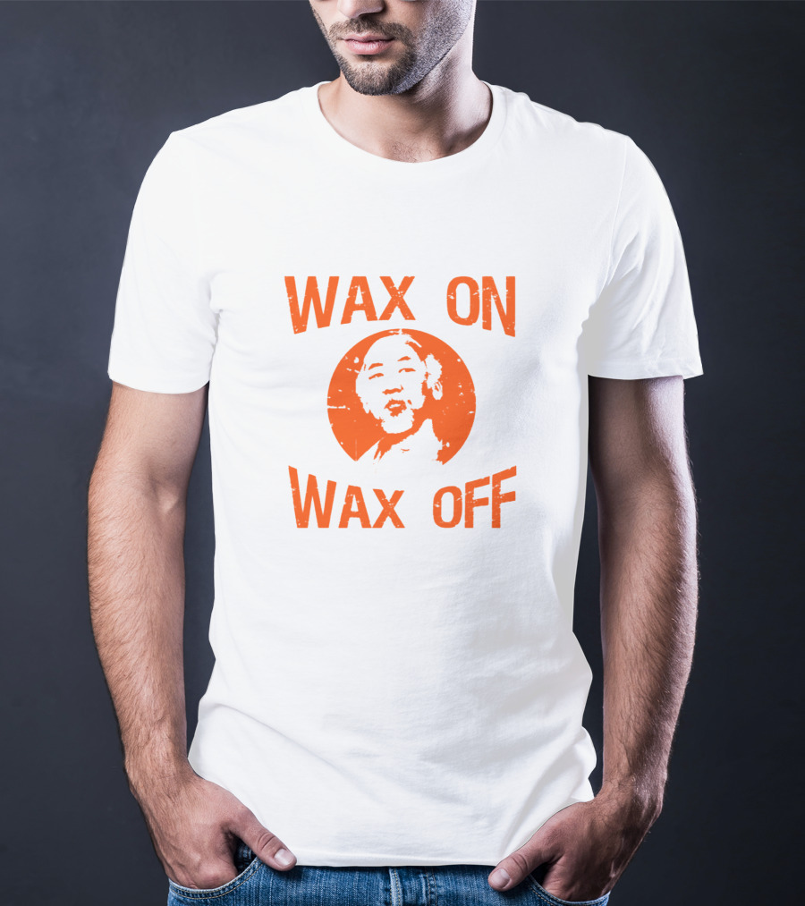 Cobra Kai Karate Kid Wax On Wax Off Mr. Miyagi Circle T-Shirt
