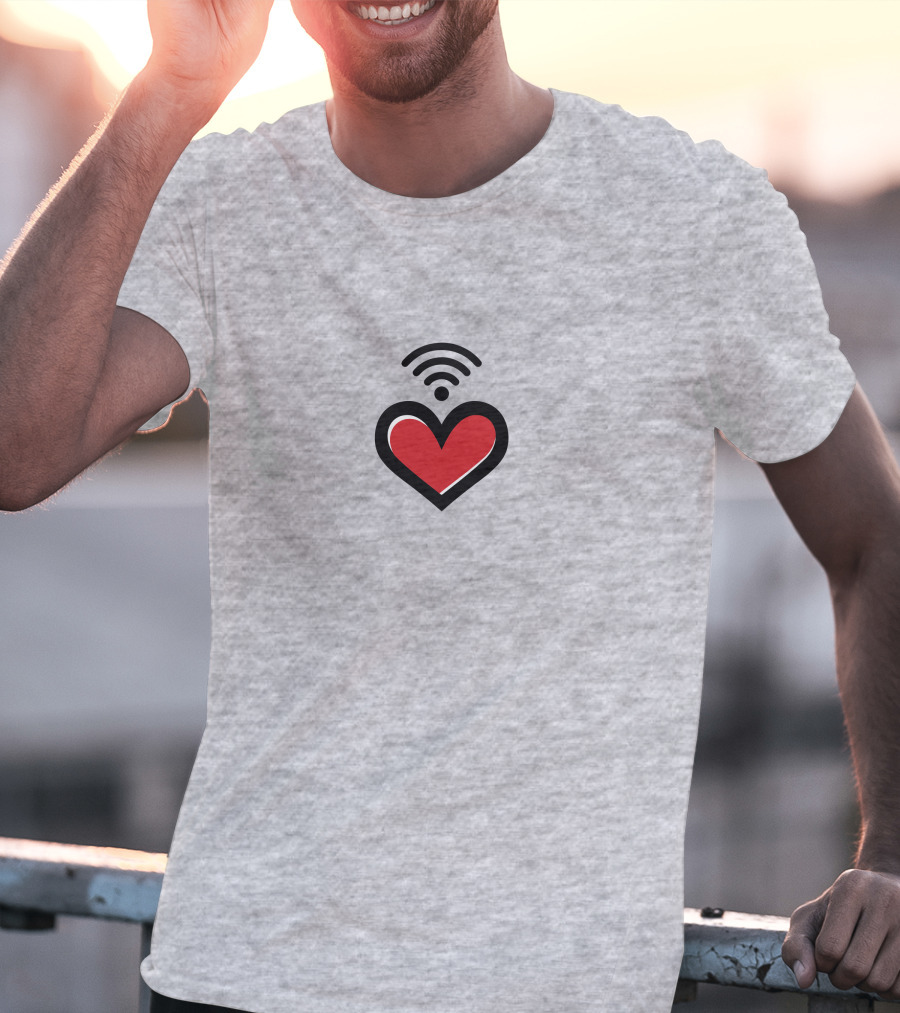 Straykids Seungmin Love Red Heart With Wifi Signal T-Shirt