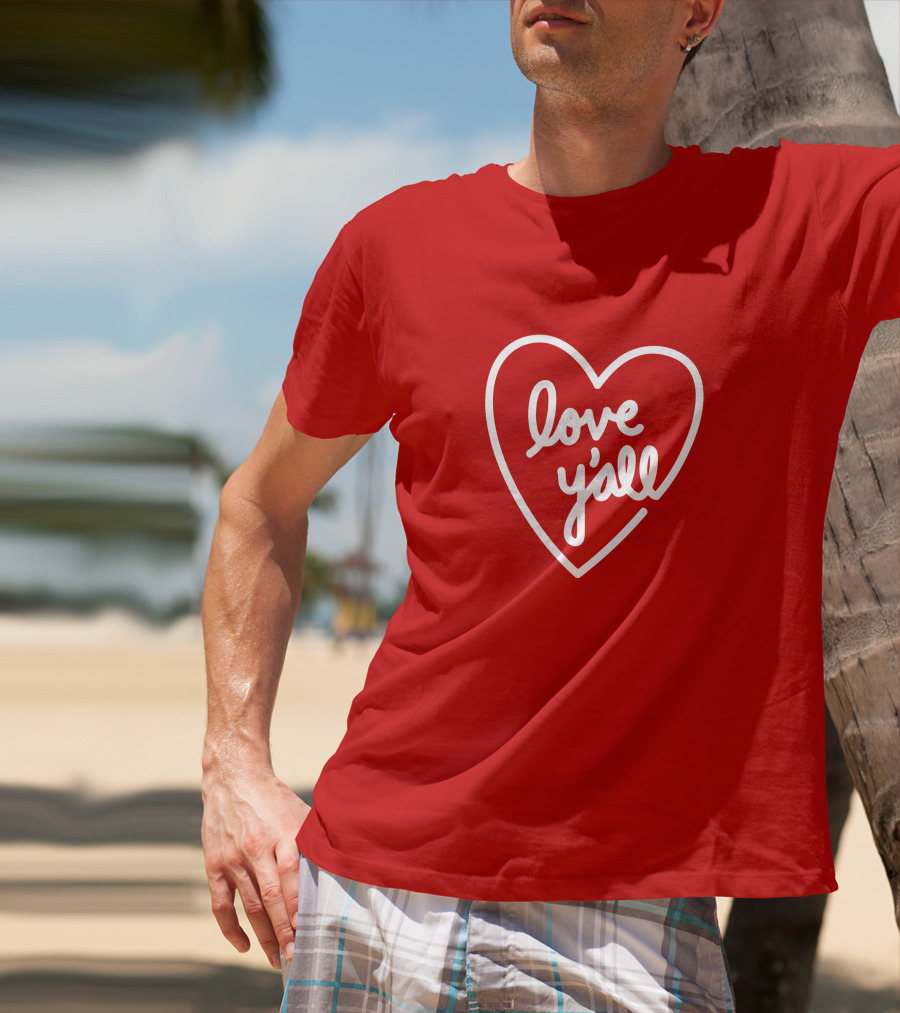 Love Y'all Red Heart T-Shirt