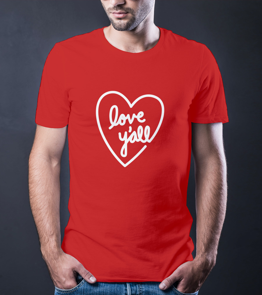 Love Y'all Red Heart T-Shirt