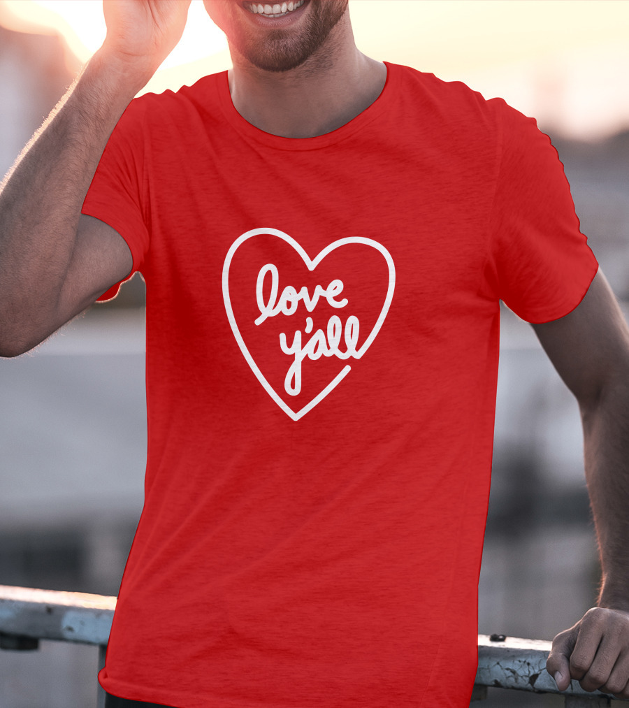 Love Y'all Red Heart T-Shirt