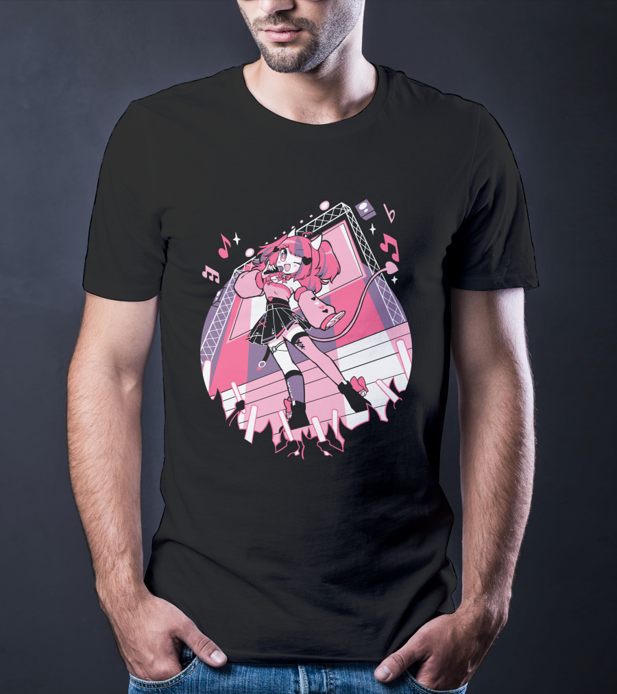 VShojo Merch Ironmouse Idol Performance Stage Anime Aesthetic T-Shirt