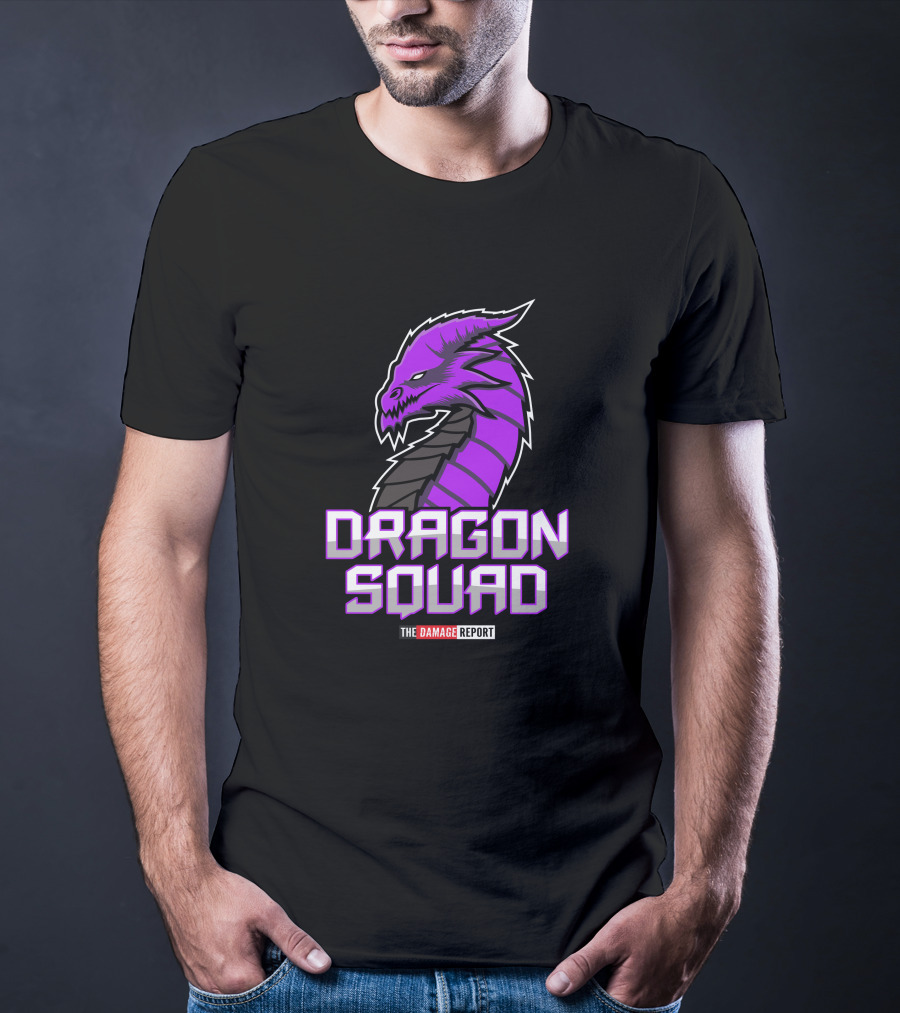 Purple Dragon Squad The Damage Report Purple Dragon Daddy Merch T-Shirt